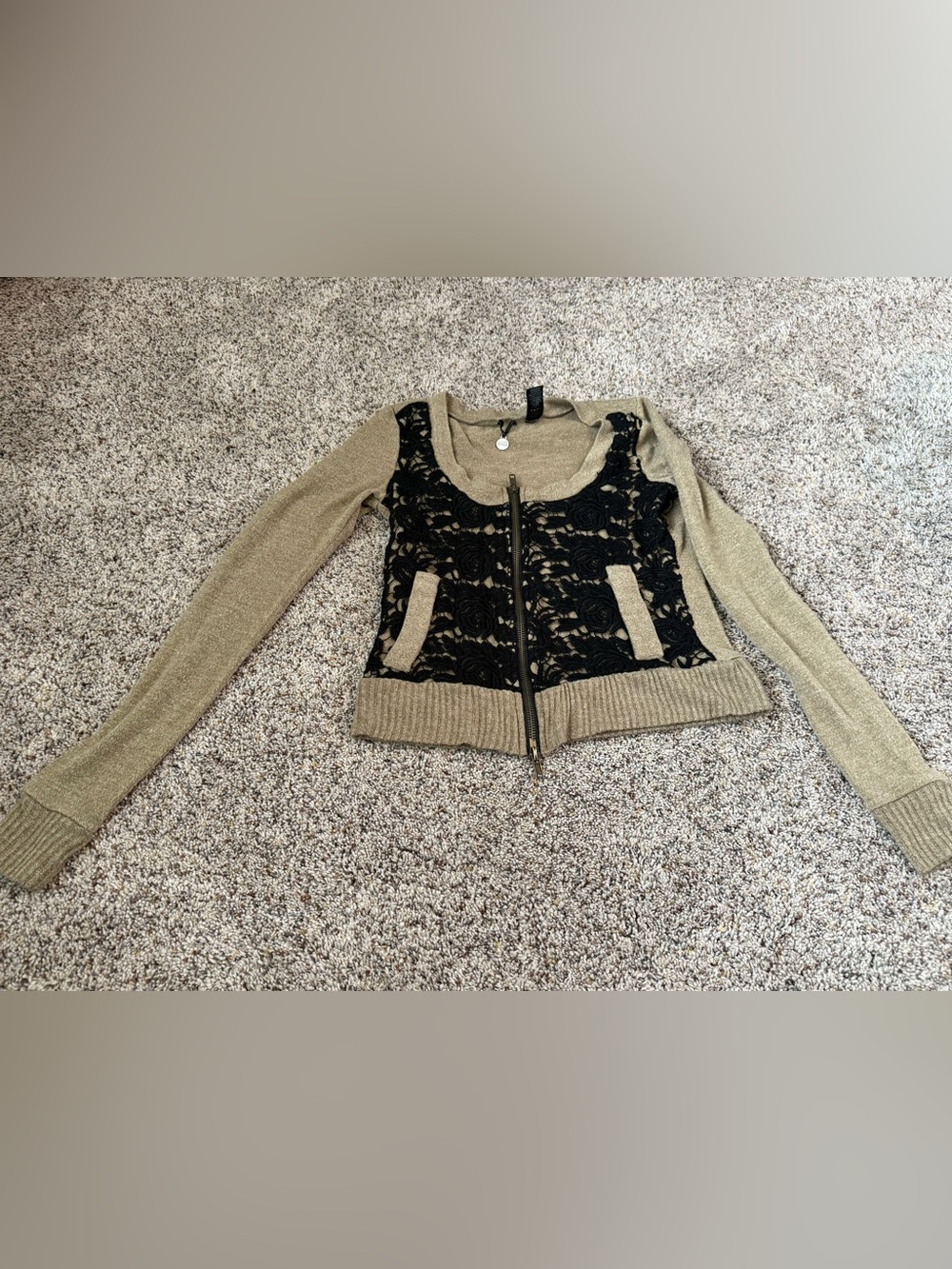 BKE Boutique Women's Knit Zip-Up Cardigan Sweater — Size Small
